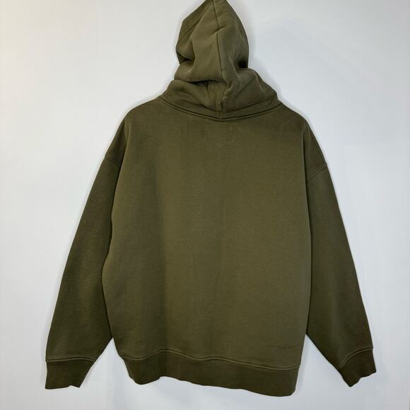 FRAME MEN’s Hooded Zip-Collar Sweatshirt Green Men's XL - Picture 3 of 13